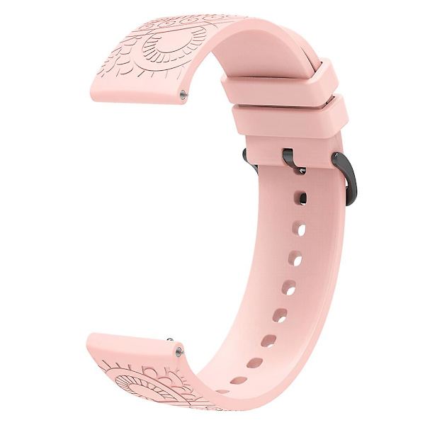 20 mm klockarmband Patten silikonrem för Garmin Vivomove/samsung Gear Sport/pebble 2/huawei Watch 2 Pink
