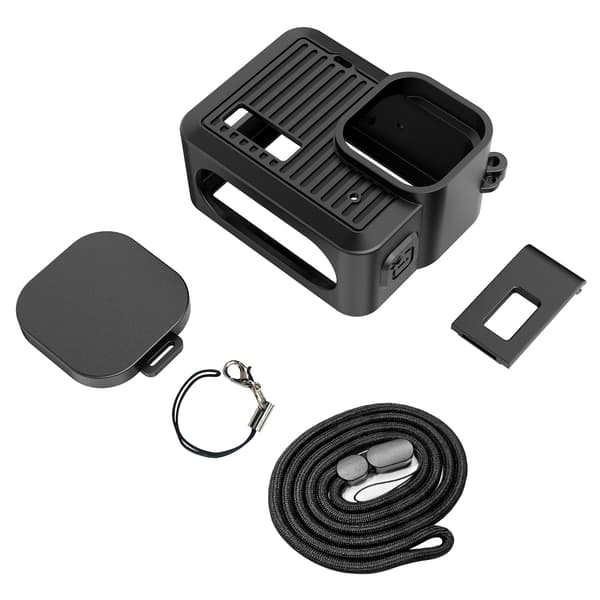 Etui - For Gopro Hero 2024, Med Håndleddsstropp Og Linsedeksel, Sidegrensesnittdeksel