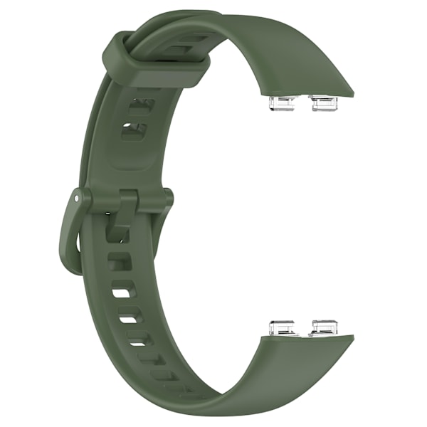 Ersättningsarmband 24mm PU-läder klockarmband för Huawei Band 8 Dark Geen