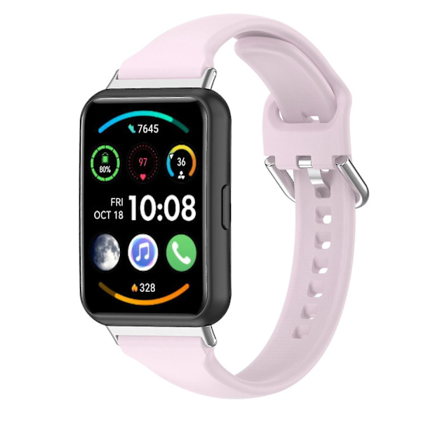 För Huawei Watch Fit 2 Silikon Armband Snabbkoppling Sport Rem Ersättning Armband Light purple, Light Purple O Huawei Watch Fit 2