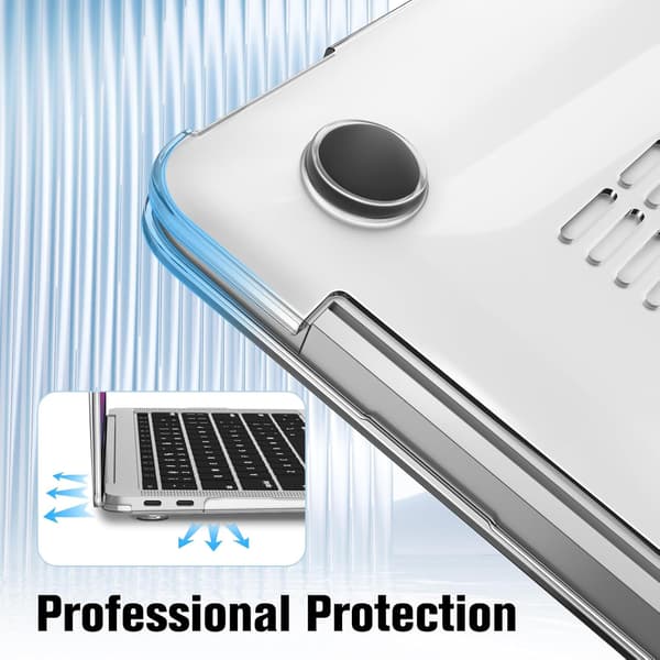 Fodral för MacBook Pro 14 tum A2198/A3434, Snap On Hard Shell (Transparent) Transparent