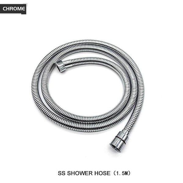 Håndholdt brusehoved i messing rundt håndholdt badekarsprinkler hvid/børstet guld/krom/grå/mat sort brusesprøjte til badeværelset Chrome hose only