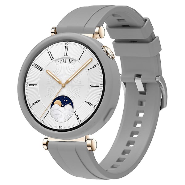 For Huawei Watch GT 4 41mm Myk Silikonurrem Stropp Erstatningstilbehør Grey