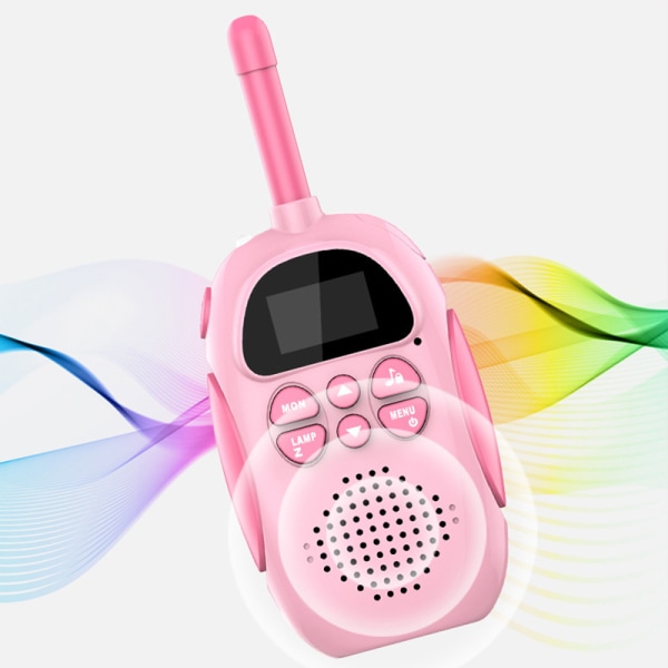 2 STK Walkie Talkie for barn USB Lading Barneradiomottaker Walkie-Talkie Bursdagsgave Barn Gutter Jenter Utendørs minileker pink