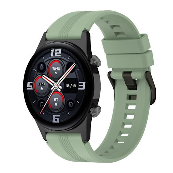 For Honor Watch GS 4 Pehmeä Silikonihihna 22mm Vaihdettava Ranneke Light Green