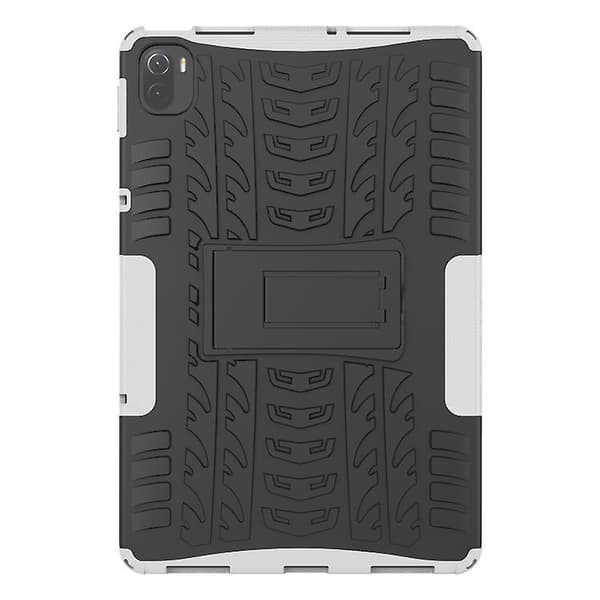 Dekktekstur TPU + PC støtsikkert deksel med holder til Xiaomi Pad 5 / 5 Pro White