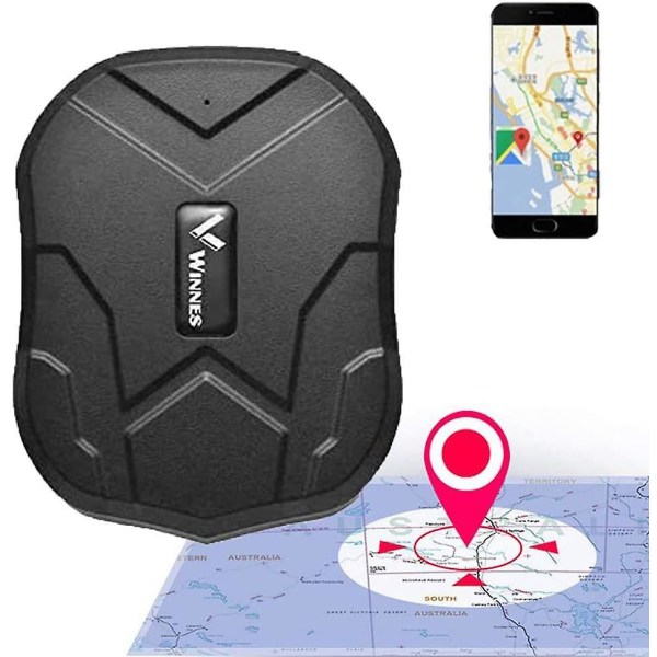 GPS Tracker, Vanntett Bil Tracker Anti-tapt GPS Locator Oppladbar GPS tracker for bil/kjøretøy/motorsykkel TK905