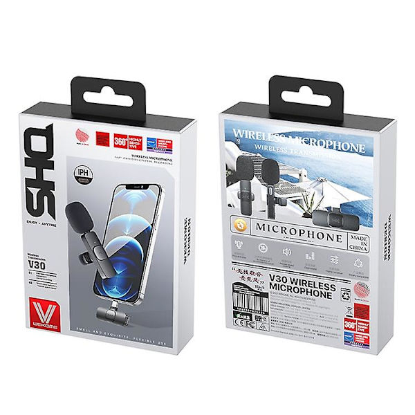 Wk V30 Usb-c / Type-c trådløs radiomikrofon