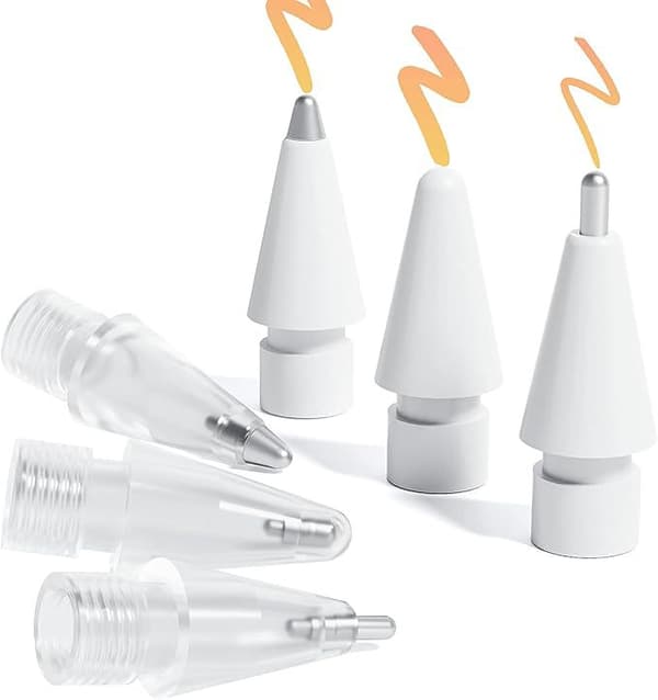 Ersättningsspetsar - 6-pack för Apple Pencil 1/2 Generation/Usb-C/ Pro (2H/5.0/4.0/7.0...)