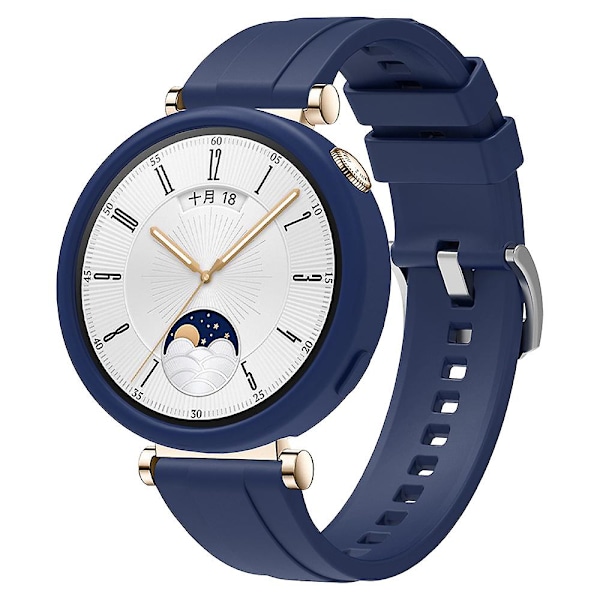 Mjukt silikonarmband för Huawei Watch GT 4 41mm Navy Blue