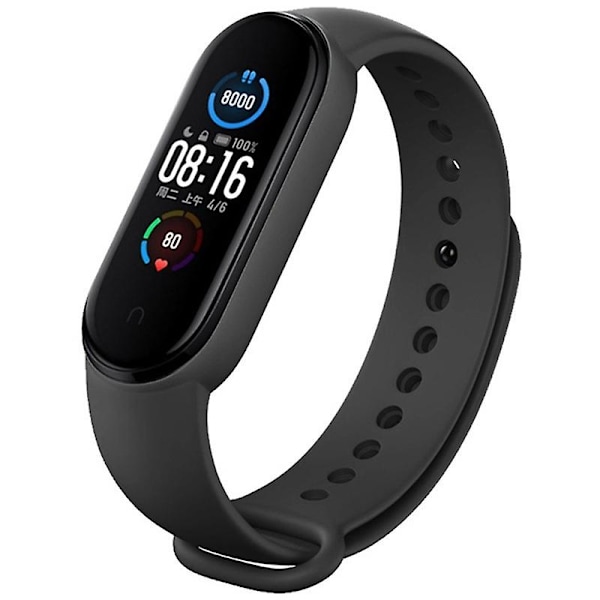 Silikoniranneke Xiaomi Mi Band 6 (CA8856) -kellolle Black