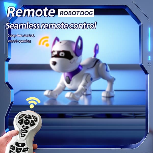 Fjärrkontroll Multifunktionell Stunt Robot Hund (Lila)