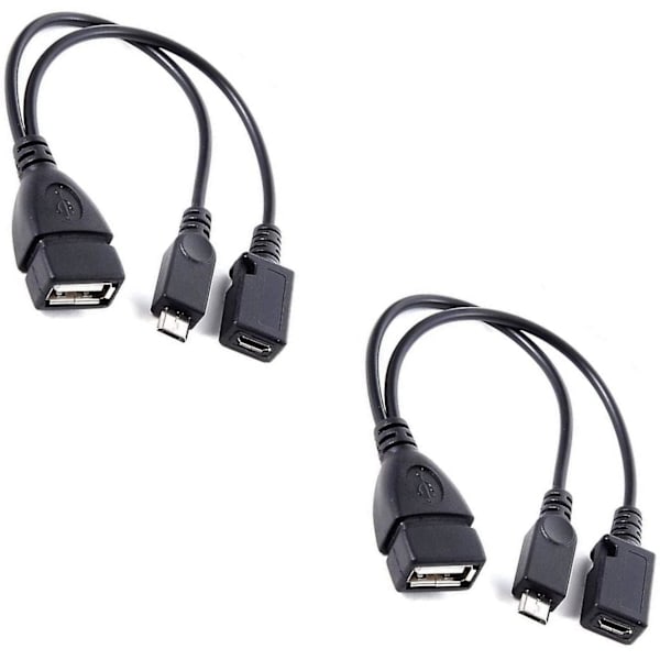 Usb til DC 2,0 mm-kabel, ørepropper Usb DC-laderadapter 2 Pack