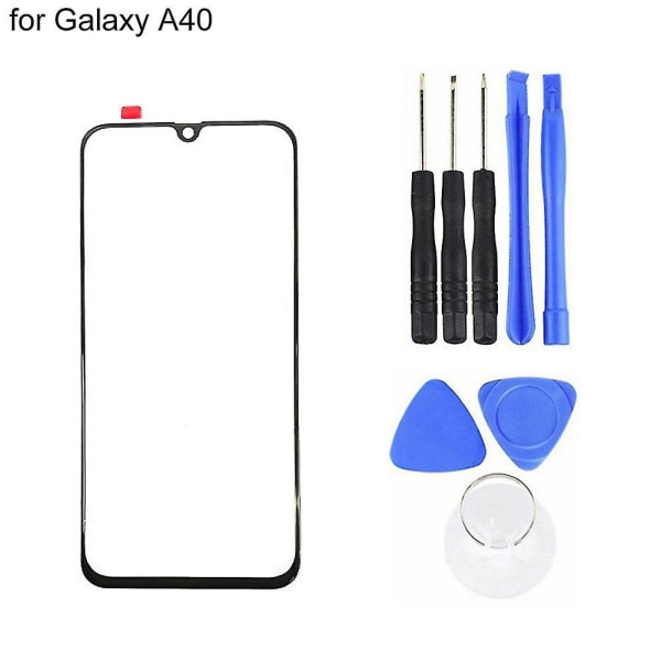 Reparationsverktygssats för pekskärm i frontglas for Galaxy A40
