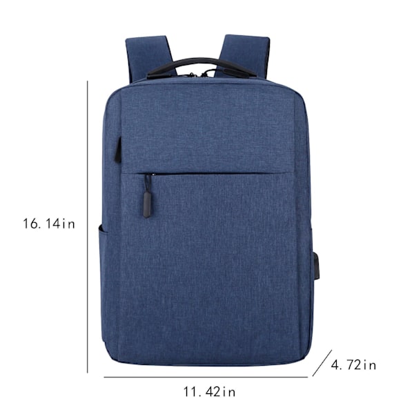 Liikemiesreppu, vedenpitävä laukku matkustamiseen ja lentomatkustamiseen, sopii 15,6 tuuman kannettavaan tietokoneeseen, jossa on USB-latausportti Blue