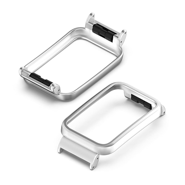 För Xiaomi Mi Band 7 Pro Watch Case Anti-kollisionsskyddande ramstöd för 18 mm handledsrem Silver B Xiaomi Mi Band 7 Pro
