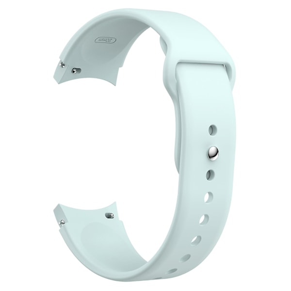 Snabbkoppling klockarmband i silikon för Samsung Galaxy Watch4 40mm/44mm/ Watch4 Classic 42mm/46mm, 20mm ersättningsarmband med knapp Baby Blue