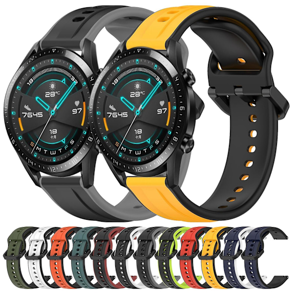 Konvex Loop Silikonrem för Huawei GT2 46mm Black Red