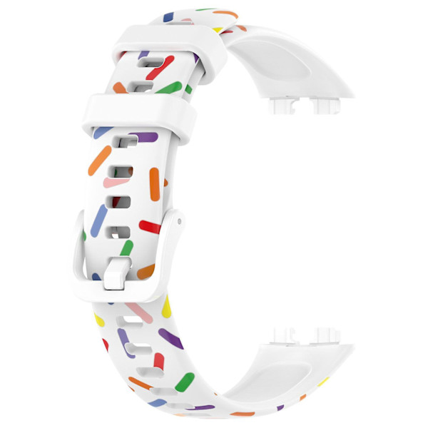 Huawei Band 8:lle suunniteltu silikoniranneke White, White G Huawei Band 8
