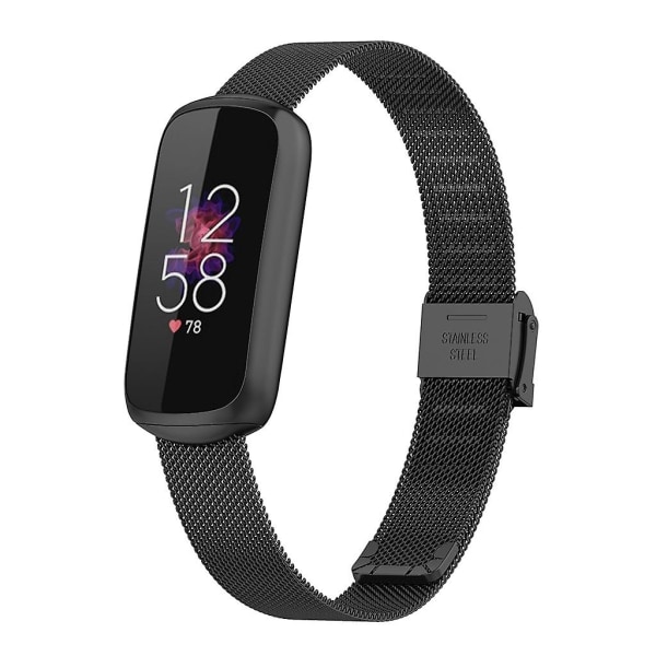 Sportbandsarmband för Fitbit-Luxe för Smart Watch -spänne Slitstarkt mesh band Purple