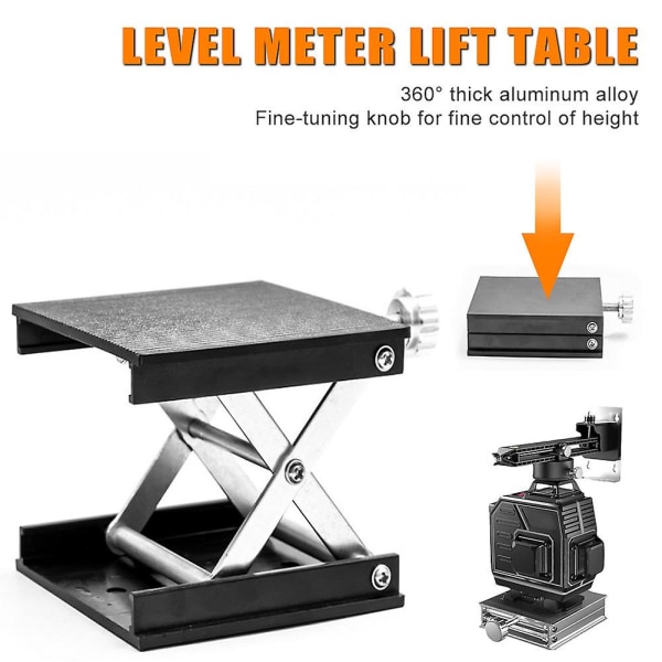 Laboratorielyftställ Justerbart aluminium labbsax Jack lyftplattform för nivålabbutrustning Golvmåttsverktyg Jiujiuso
