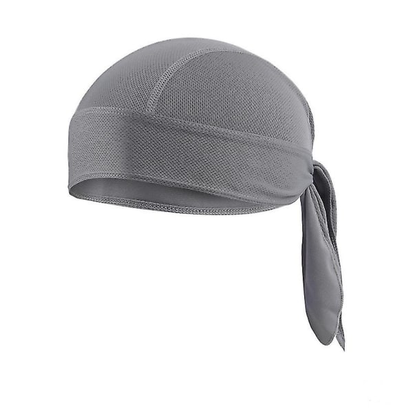 Piratlue for utendørs sykling, hurtigtørkende sportsbandana light grey