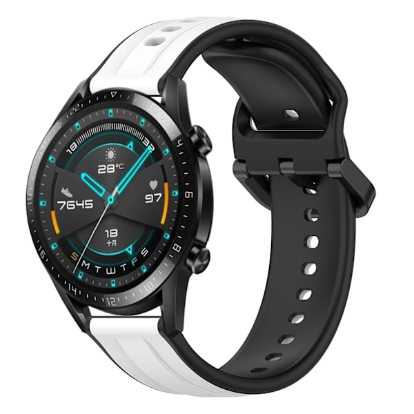 Konvex Loop Silikonrem för Huawei Watch GT2 42mm White Black