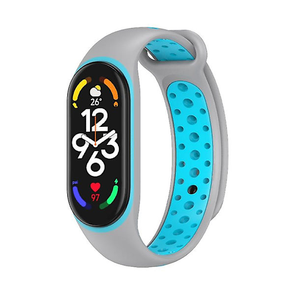 Silikonarmband för Xiaomi Mi Band 7 Grey Blue