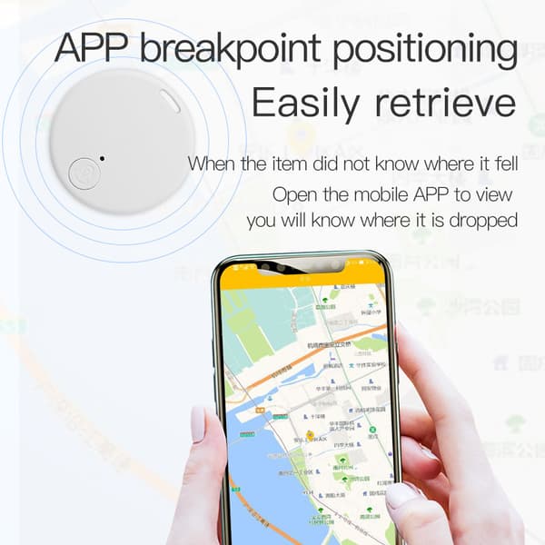 Anti-Lost Enhed Smart Rund Bluetooth Sort