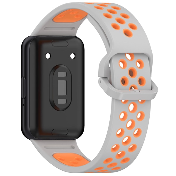 Silikonarmband för Samsung Galaxy Fit3, tvåfärgade armband, ersättningsdelar Grey Orange