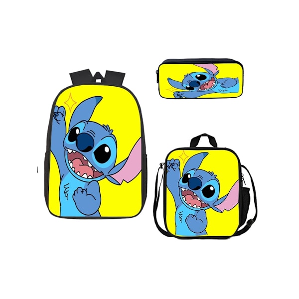 Stitch Student Backpack Three-Piece Set 17 Inches-A-9