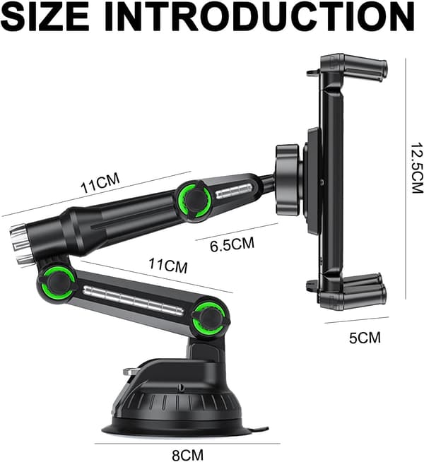 Bil Tablet Holder, 360° Roterbar Justerbar Til 5\"-13\" Telefon Tablets