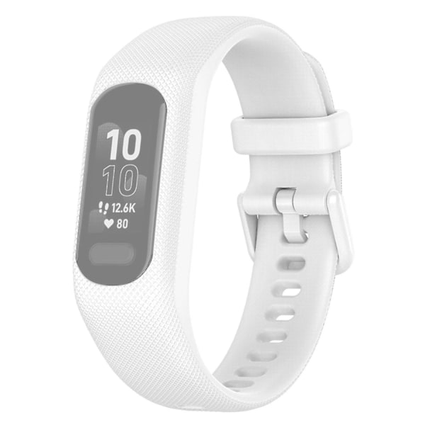 Antiskrapa silikonklockarmband med fodralsskydd för Garmin Vivosmart 5 White, White B Garmin Vivosmart 5