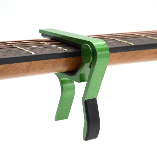 Gitar Capo for akustisk klassisk elektrisk gitar Aluminiumslegering Tuning Clamp Gitartilbehør Capotraste Guitarra green