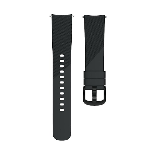 Twill Watch Band 20mm til Samsung Galaxy Watch4 46mm 42mm/Watch4 44mm 40mm/Garmin Forerunner 645 Black A Samsung Galaxy Watch4