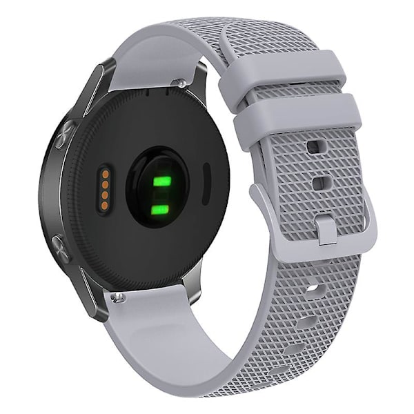 18mm Ternetmønstret Silikone Urrem Til Garmin Venu 3s / Forerunner 265s Grey