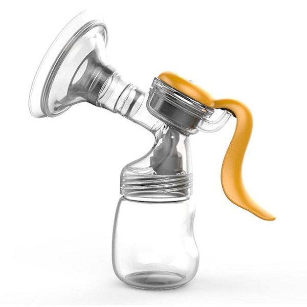 Manuell Bröstpump, Enhands Bröstpump För Amning Med 150Ml Mjölkflaska Gul