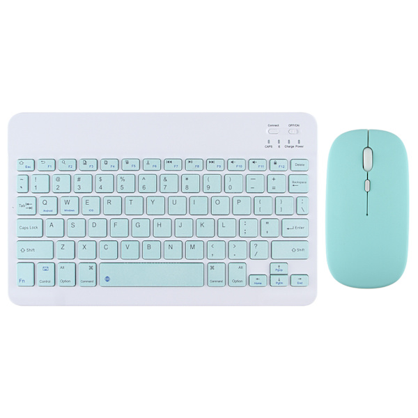 10 tommers trådløst tastatur og mus tastatur for iPad Air Pro-nettbrett for Android IOS Windows blue