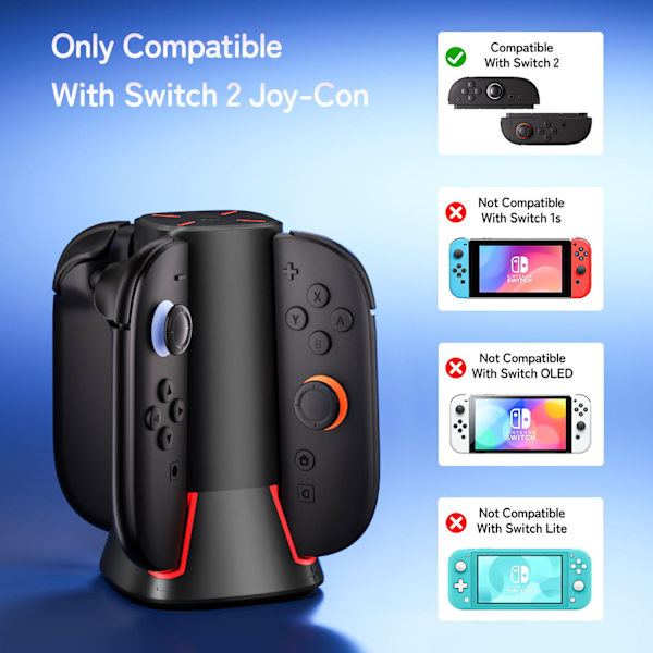 Lader - For Switch2 Kontroller Ladebase, Quad Ladekontroller