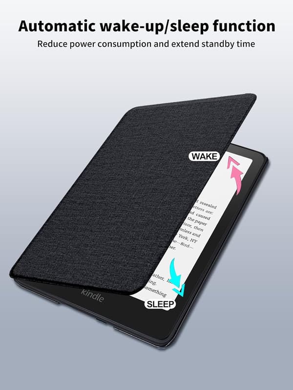Etui - Til 7 tommer Kindle Paperwhite 12. generation 2024, Auto Sleep Wake, Håndrem (Mintgrøn)