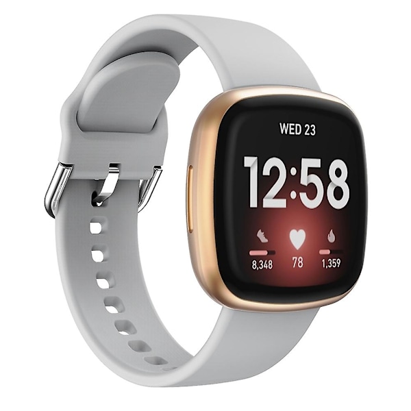 For Fitbit Versa 3 -silikoniranneke Grey