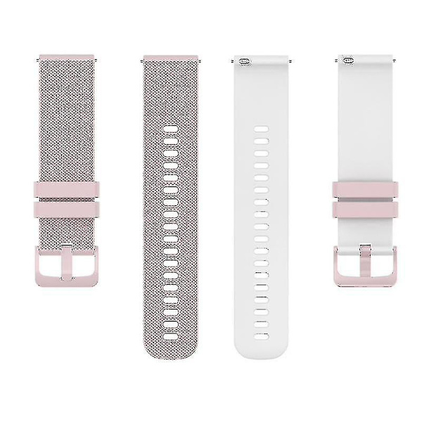 Garmin Venu2 Plus/Vivoactive 3/Vivomove Sport Silikon Armband Ersättning Klockarmband 20mm Pink White I Other Smartwatch Model