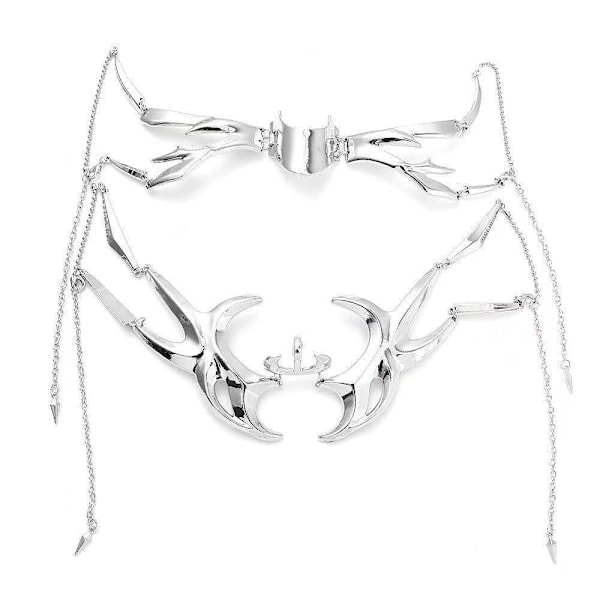 Framtida teknik maskin cyberpunk cosplay unisex gotisk punk metall stereoskopisk ansikte näsa prydnad Nose face accessories