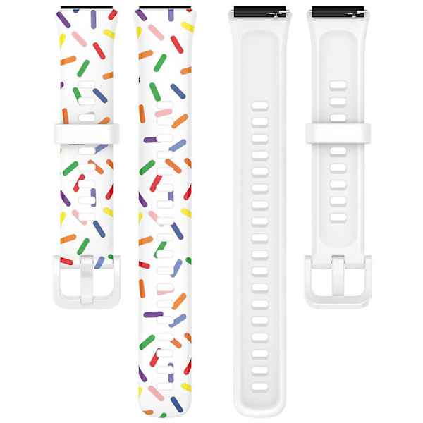 Huawei Band 7:lle suunniteltu rannekoru, vaihdettava silikoniranneke White, White B Huawei Band 7