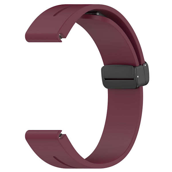 22mm Magnetisk Silikonerem til Huawei Watch Gt 4 46mm/samsung Galaxy Watch3 45mm/garmin Venu 3 Sort Spænde Urrem Wine Red