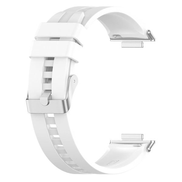 Snabbkoppling klockarmband i silikon för Huawei Watch Fit 2, 20 mm sportklockarmband med spänne White