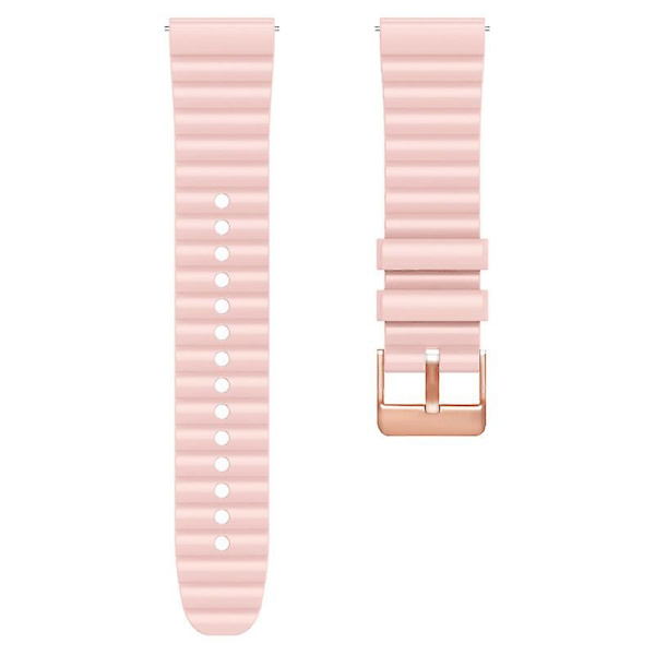 Vaakasuuntaiset raidat -ranneke Samsung Galaxy Watch6:lle / Watch6 Classicille / Watch 5 Prolle / Watch4:lle, kaksiväriset 20 mm silikonirannekkeet Pink