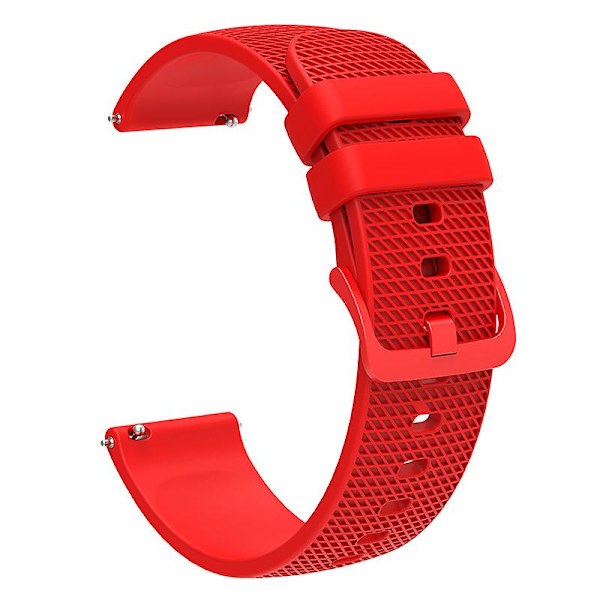 18mm ruudullinen silikonihihna Garmin Venu 3s / Forerunner 265s -kellolle Red