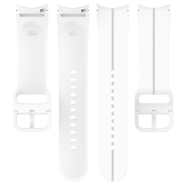 Samsung Galaxy Watch6 / Watch6 Classic / Watch 5 / 5 Pro / Watch3 41mm Silikoniurainen uranauha 20mm White
