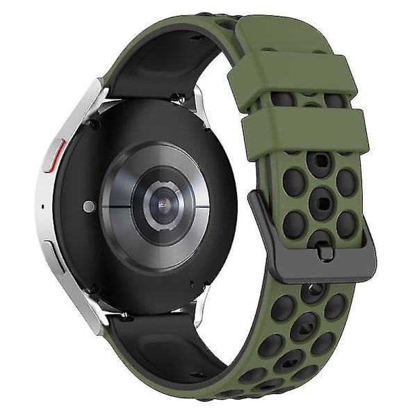Samsungille, Huaweille, Huamille, Garminille, Polar-kellolle 22 mm:n ranneke, jossa useita pyöreitä reikiä Army Green Black H Garmin Forerunner 255